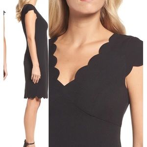 Adrianna Papell Scalloped Sheath Dress- Size 6